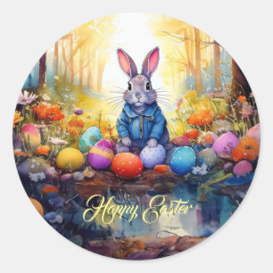 Easter Bunny  Classic Round Sticker