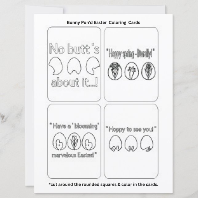 Easter Bunny "Colour Your Own" Stationery Set (Front)