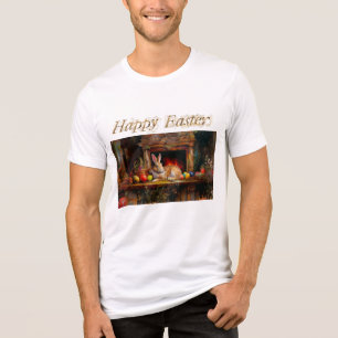 Easter Bunny Colourful Easter eggs Happy Easter Tri-Blend Shirt