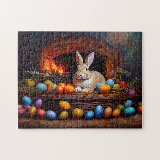 Easter Bunny Colourful Easter eggs  Jigsaw Puzzle (Horizontal)