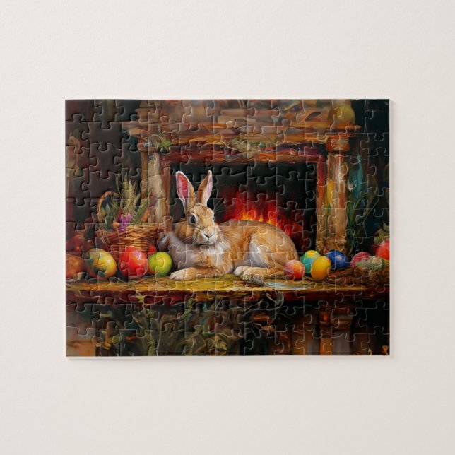 Easter Bunny Colourful Easter eggs  Jigsaw Puzzle (Horizontal)