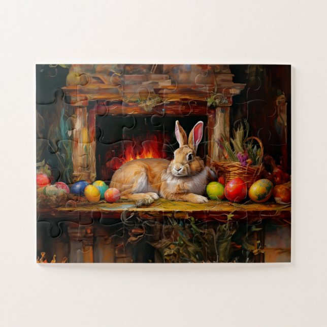 Easter Bunny Colourful Easter eggs  Jigsaw Puzzle (Horizontal)