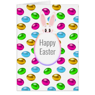 Easter Bunny & Colourful Eggs 