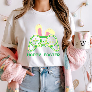 Easter Bunny Controller Gaming Shirt; Easter Gamer T-Shirt