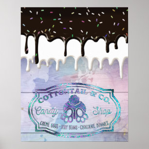 Easter Bunny Cottontail Candy Shop Sign Chocolate