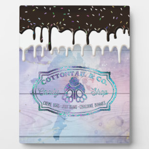 Easter Bunny Cottontail Candy Shop Sign Chocolate Plaque