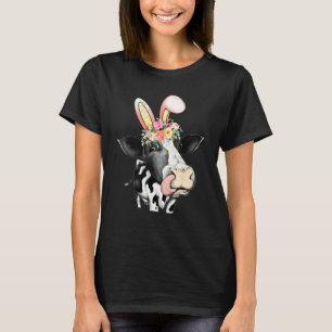Easter Bunny Cow Happy Easter Day Cow Farm Farmer T-Shirt