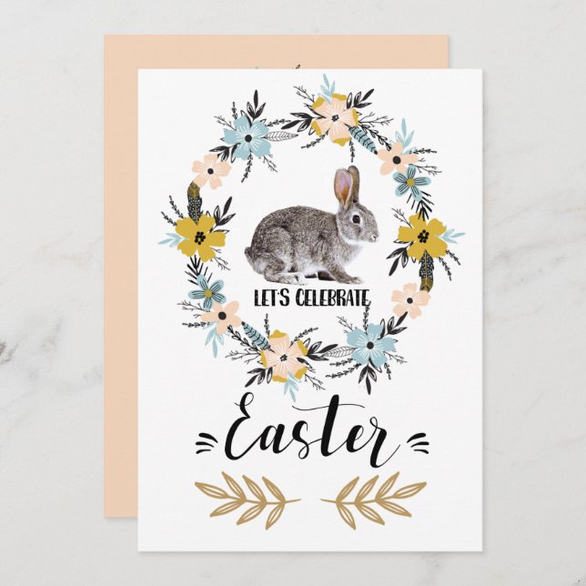 Easter Bunny Custom Easter Brunch Invitation (Front/Back)
