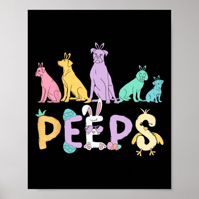 Easter Bunny Cute Easter Rabbit Dog Lover Chick Sp Poster (Front)