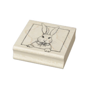 Easter Bunny Cute Rabbit Scrapbooking Journallin Rubber Stamp
