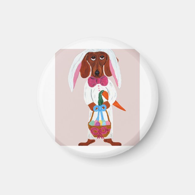 Easter bunny Dachshund  Magnet (Front)