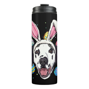 Easter Bunny Dalmatian Dog Kids Men Women Gift Thermal Tumbler