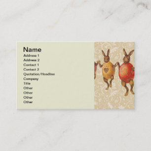 Easter Bunny Dancing Eggs Business Card