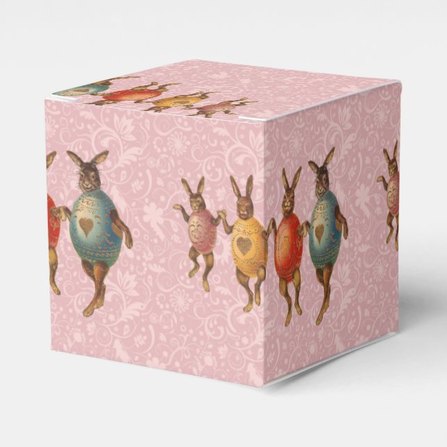 Easter Bunny Dancing Eggs Favour Box (Front Side)