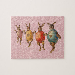 Easter Bunny Dancing Eggs Jigsaw Puzzle