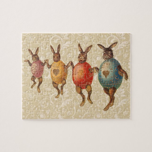 Easter Bunny Dancing Eggs Jigsaw Puzzle (Horizontal)