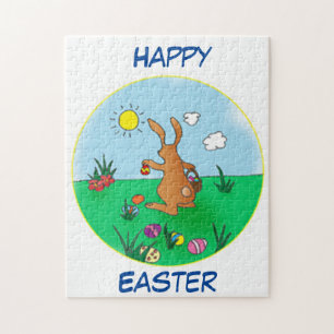 Easter Bunny Delivering Eggs Jigsaw Puzzle