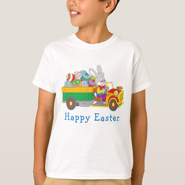 Easter Bunny Delivery Truck T-Shirt (Front)