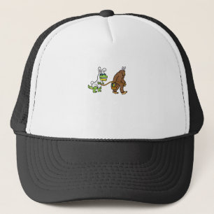 Easter Bunny Dino Bigfoot Sasquatch Trex Men Boys  Trucker Hat