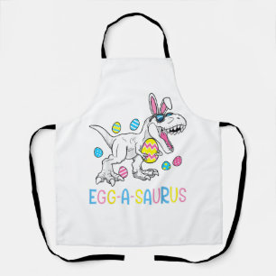 Easter Bunny Dinosaur Egg A Saurus TRex Kids Boys  Apron