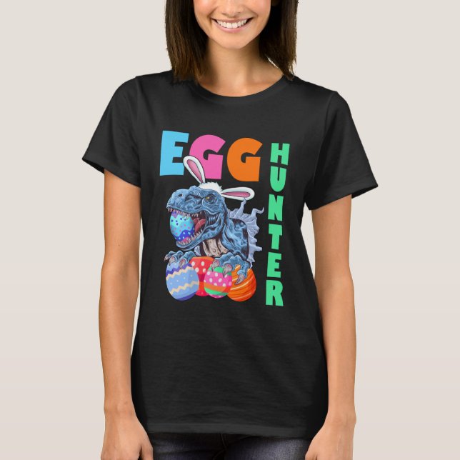 Easter Bunny Dinosaur T Rex Children's Egg Hunt Ea T-Shirt (Front)