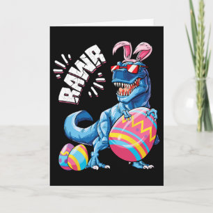 Easter Bunny Dinosaur T Rex Eggs Boys Kids Girl Ra Card