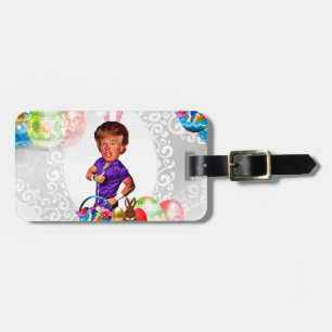 easter bunny donald trump luggage tag