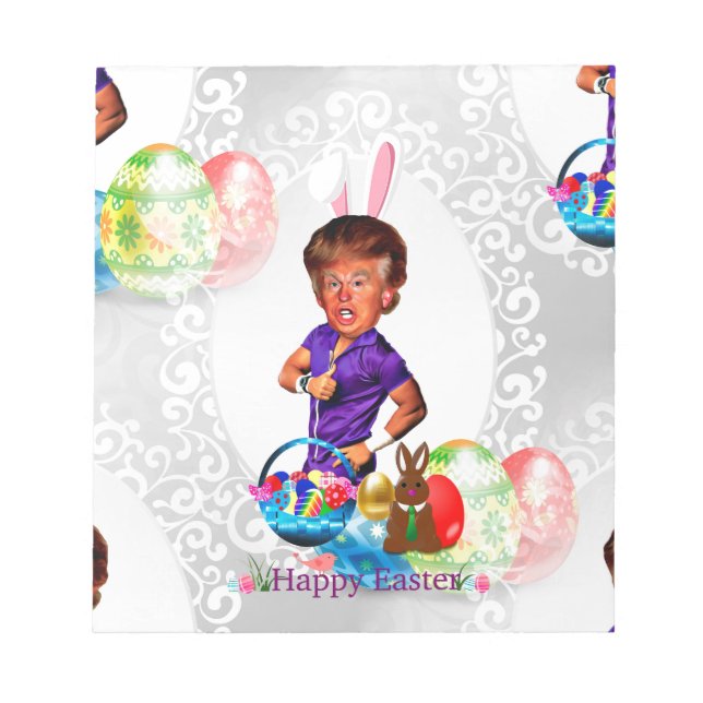 easter bunny donald trump notepad (Front)