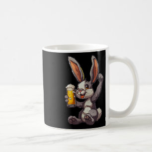 Easter Bunny Drinking A Cold Beer For Men's Day Coffee Mug