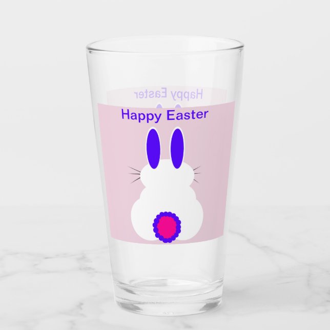 Easter Bunny Drinking Glass (Front)
