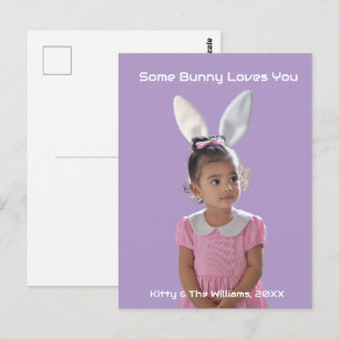 Easter Bunny Ears Child Photo Customise Postcard