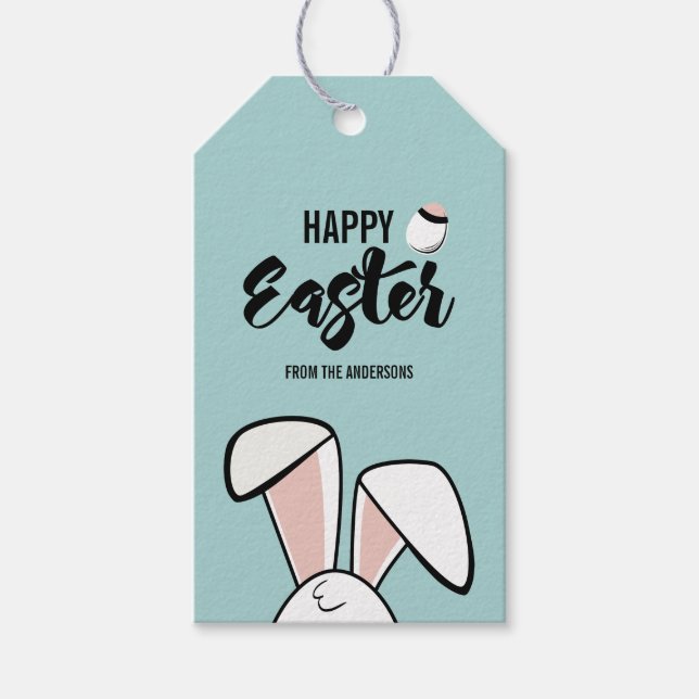 Easter Bunny Ears Gift Tag (Front)