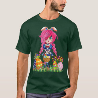 Easter Bunny Ears Japanese Anime Merch Cute Manga  T-Shirt