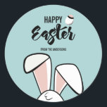 Easter Bunny Ears Sticker<br><div class="desc">Personalise the custom text above. You can find additional coordinating items in our "Easter Bunny Ears" collection.</div>