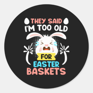 Easter Bunny Easter Basket Easter Classic Round Sticker