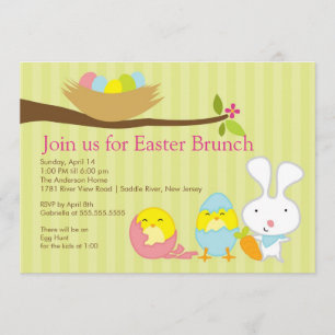 Easter Bunny Easter Brunch Party Invitation