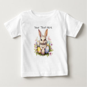 Easter Bunny & Easter Eggs Artwork Baby T-Shirt