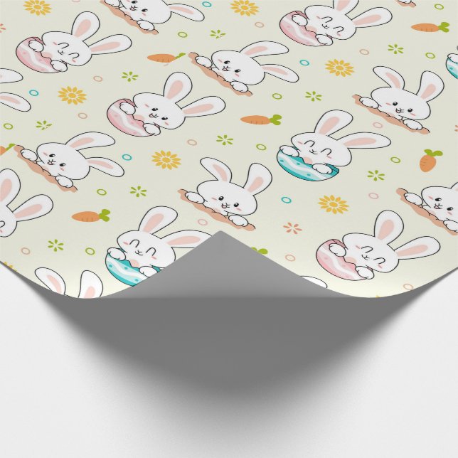 Easter Bunny Easter Wrapping Paper (Corner)