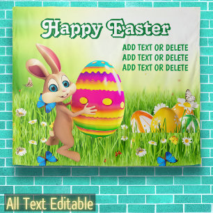 Easter Bunny Egg Hunt Happy Easter Easter Party Tapestry