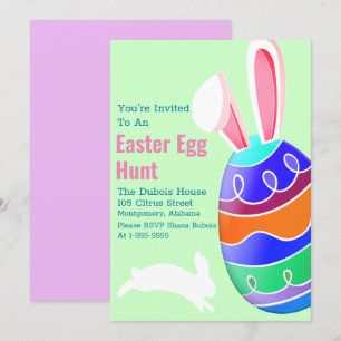 Easter Bunny Egg Hunt Invitation