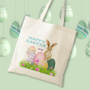 Easter Bunny Egg Hunt Kids Easter Tote Bag