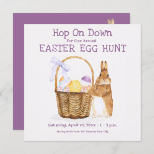 Easter Bunny, Egg Hunt Party Invitation