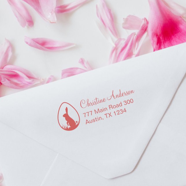 Easter Bunny Egg Return Address Rubber Stamp (Creator Uploaded)