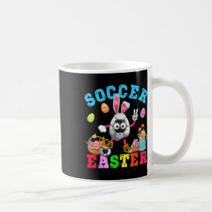 Easter Bunny Eggs Playing Soccer Costume Player Coffee Mug