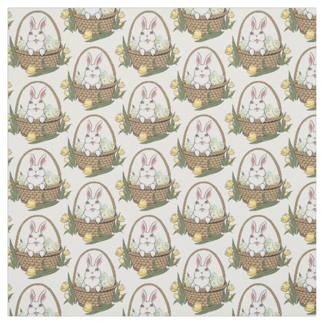 Easter Bunny Fabric Easter Fabrics Personalised (Swatch)