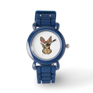 Easter Bunny Face Flower With Rabbit Easter Egg Watch