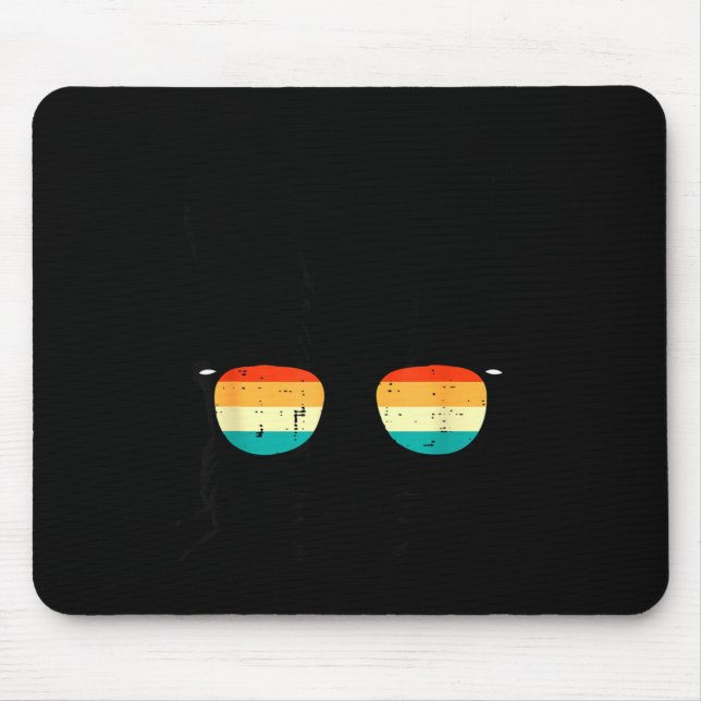 Easter bunny face sunglasses retro rabbit men boyE Mouse Pad (Front)