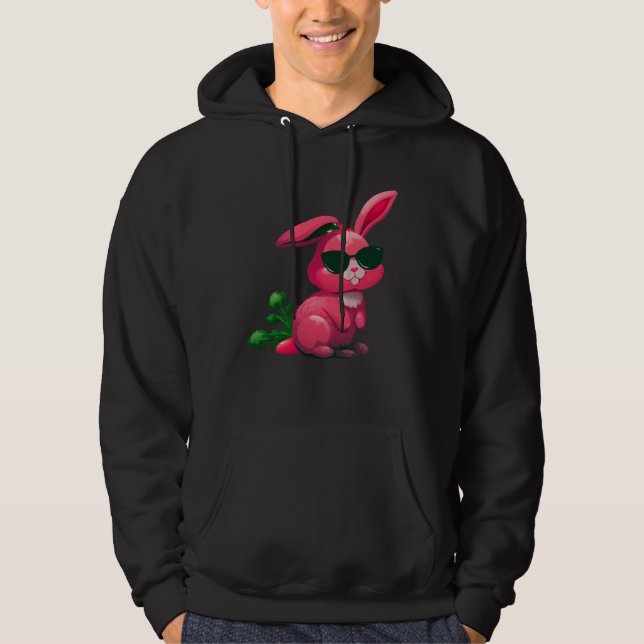 Easter Bunny Faces cool Easter Rabbit Bunnies  5 Hoodie (Front)