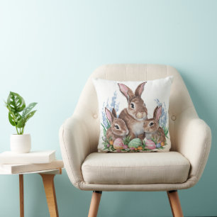 Easter Bunny Family Cushion