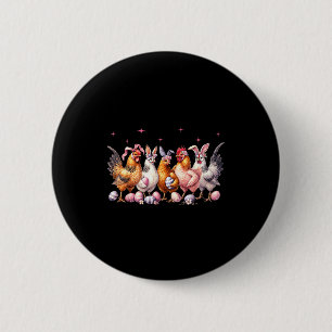 Easter bunny farm chicken bunny ears Easter bunny 6 Cm Round Badge